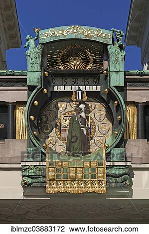 "Ankeruhr Clock in Ankerhof, by Franz von Matsch, Art Nouveau, 1913, Vienna, Vienna State, Austria, Europe" View Large Photo Image Stock Image - "Ankeruhr Clock in Ankerhof, by Franz von Matsch, Art Nouveau, 1913, Vienna, Vienna State, Austria, Europe". Fotosearch