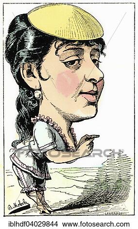 "Anne Marie-Louise Damiens, stage name Anna Judic, a French comic actress, caricature, 1882, by Alphonse Hector Colomb pseudonym B. Moloch, a French caricaturist" View Large Photo Image Picture - "Anne Marie-Louise Damiens, stage name Anna Judic, a French comic actress, caricature, 1882, by Alphonse Hector Colomb pseudonym B. Moloch, a French caricaturist". Fotosearch