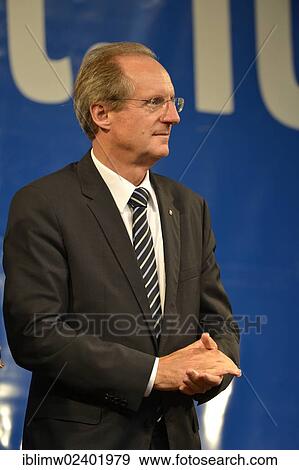 Stock Photo - "Applause from Mayor Dr. Wolfgang Schuster, CDU, Stuttgart, Baden-Wuerttemberg, Germany, Europe, PublicGround, Europe". Fotosearch