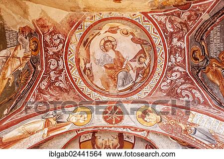 Picture - "Apple Church or Elmali Kilise, Interior, Goereme National Park, Unesco World Heritage Site, Cappadocia, Turkey, Asia". Fotosearch