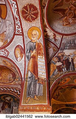 Stock Image - "Apple Church or Elmali Kilise, interior, Goereme National Park, Unesco World Heritage Site, Cappadocia, Turkey, Asia". Fotosearch