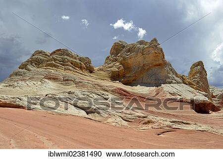 "Approaching thunderstorm, Brain Rocks at White Pocket, eroded Navajo sandstone rocks with Liesegang bands or Liesegang rings, Pareah Paria Plateau, Vermillion Cliffs National Monument, Arizona, Utah, Southwestern USA, USA" View Large Photo Image Stock Image - "Approaching thunderstorm, Brain Rocks at White Pocket, eroded Navajo sandstone rocks with Liesegang bands or Liesegang rings, Pareah Paria Plateau, Vermillion Cliffs National Monument, Arizona, Utah, Southwestern USA, USA". Fotosearch
