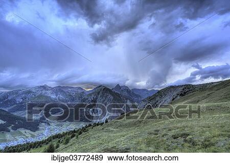 "Approaching thunderstorm, Livigno, Livigno Alps, Lombardy, Italy, Europe" View Large Photo Image Stock Photo - "Approaching thunderstorm, Livigno, Livigno Alps, Lombardy, Italy, Europe". Fotosearch