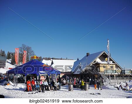 "Apres-ski in a valley at Mt Feldberg in the Black Forest, Baden-Wurttemberg, Germany, Europe" View Large Photo Image Stock Photo - "Apres-ski in a valley at Mt Feldberg in the Black Forest, Baden-Wurttemberg, Germany, Europe". Fotosearch
