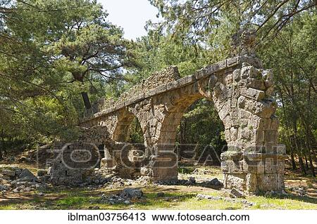 "Aqueduct, ancient city of Phaselis, Phaselis, Tekirova, Lycia, Province of Antalya, Turkey, Asia" View Large Photo Image Stock Image - "Aqueduct, ancient city of Phaselis, Phaselis, Tekirova, Lycia, Province of Antalya, Turkey, Asia". Fotosearch