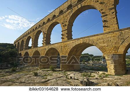 "Aqueduct, Pont du Gard, Nimes, Region Languedoc-Roussillon, France, Europe" View Large Photo Image Stock Photo - "Aqueduct, Pont du Gard, Nimes, Region Languedoc-Roussillon, France, Europe". Fotosearch