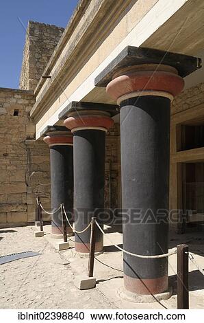 Stock Image - "Arcade, Palace of Minos, Knossos, Crete, Greece, Europe". Fotosearch