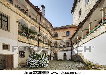 "Arcades, courtyard, Burg Clam Castle, Klam, Muehlviertel region, Upper Austria, Austria, Europe" View Large Photo Image Stock Photo - "Arcades, courtyard, Burg Clam Castle, Klam, Muehlviertel region, Upper Austria, Austria, Europe". Fotosearch
