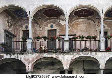 "Arcades, Loggia, Palazzo Merizzi, Tirano, Sondrio province, Lombardy, Italy, Europe" View Large Photo Image Stock Photo - "Arcades, Loggia, Palazzo Merizzi, Tirano, Sondrio province, Lombardy, Italy, Europe". Fotosearch
