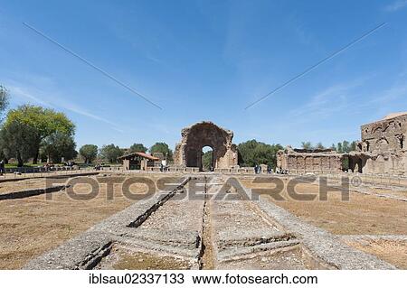 "Archaeological excavation site, ancient Rome, Roman Emperor Hadrian, foundation walls, view of Piazza d'Oro square, Hadrian's Villa, Villa Adriana, Lazio, Italy, Southern Europe, Europe" View Large Photo Image Stock Image - "Archaeological excavation site, ancient Rome, Roman Emperor Hadrian, foundation walls, view of Piazza d'Oro square, Hadrian's Villa, Villa Adriana, Lazio, Italy, Southern Europe, Europe". Fotosearch