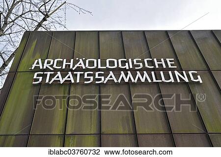 Stock Image - "Archaeologische-Staatssammlung, archaeological museum, Munich, Upper Bavaria, Bavaria, Germany, Europe". Fotosearch