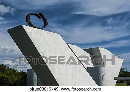 "Architectural art by Oscar Niemeier at the Plaza of the Three Powers, Brasilia, Brazil, South America" View Large Photo Image Stock Photo - "Architectural art by Oscar Niemeier at the Plaza of the Three Powers, Brasilia, Brazil, South America". Fotosearch