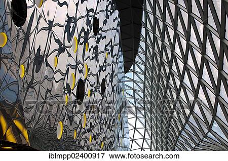 Stock Photo - "Architectural detail, Myzeil shopping center, Frankfurt am Main, Hesse, Germany, Europe". Fotosearch