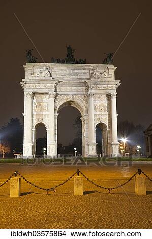 "Arco della Pace, triumphal arch, Milan, Lombardy, Italy, Europe" View Large Photo Image Picture - "Arco della Pace, triumphal arch, Milan, Lombardy, Italy, Europe". Fotosearch