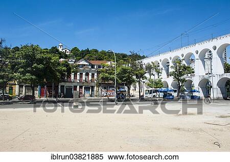 Stock Photography - "Arcos da Lapa or Carioca Aqueduct in Lapa, Rio de Janeiro, Brazil, South America". Fotosearch