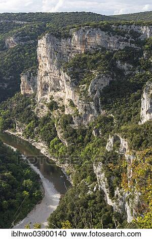 "Ardeche Gorges, Gorges de l'Ardeche, view from the panoramic road D290, the Belvedere d'Autridge lookout point at the back, Saint-Remeze, Rhone-Alpes, France, Europe" View Large Photo Image Stock Image - "Ardeche Gorges, Gorges de l'Ardeche, view from the panoramic road D290, the Belvedere d'Autridge lookout point at the back, Saint-Remeze, Rhone-Alpes, France, Europe". Fotosearch