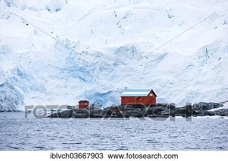 "Argentine research station, glacier, Antarctic Peninsula, Antarctica" View Large Photo Image Stock Image - "Argentine research station, glacier, Antarctic Peninsula, Antarctica". Fotosearch