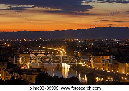 "Arno river and Ponte Vecchio at dusk, Florence, Tuscany, Italy, Europe" View Large Photo Image Stock Image - "Arno river and Ponte Vecchio at dusk, Florence, Tuscany, Italy, Europe". Fotosearch