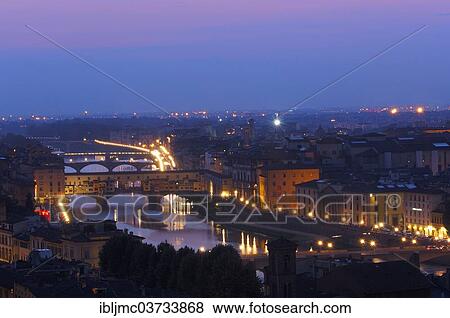 "Arno river and Ponte Vecchio at dusk, Florence, Tuscany, Italy, Europe" View Large Photo Image Stock Photo - "Arno river and Ponte Vecchio at dusk, Florence, Tuscany, Italy, Europe". Fotosearch