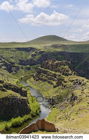 "Arpa River or Arpa Cayi, border river to Armenia, behind the Maiden's Castle or Kiz Kalesi, former Armenian capital Ani, Kars, Silk Route, Eastern Anatolia Region, Anatolia, Turkey, Asia" View Large Photo Image Stock Image - "Arpa River or Arpa Cayi, border river to Armenia, behind the Maiden's Castle or Kiz Kalesi, former Armenian capital Ani, Kars, Silk Route, Eastern Anatolia Region, Anatolia, Turkey, Asia". Fotosearch