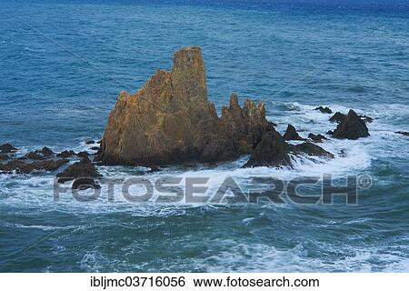"Arrecife de las Sirenas or Reef of the Mermaids, Cabo de Gata, Cabo de Gata-Nijar Natural Park, Province of Almeria, Andalucia, Spain, Europe" View Large Photo Image Stock Photograph - "Arrecife de las Sirenas or Reef of the Mermaids, Cabo de Gata, Cabo de Gata-Nijar Natural Park, Province of Almeria, Andalucia, Spain, Europe". Fotosearch