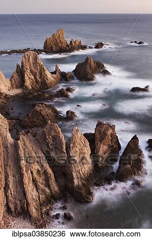 "Arrecife de las Sirenas or Reef of the Sirens, Cabo de Gata, Cabo de Gata-Nijar Natural Park, Almeria Province, Andalusia, Spain, Europe" View Large Photo Image Stock Photograph - "Arrecife de las Sirenas or Reef of the Sirens, Cabo de Gata, Cabo de Gata-Nijar Natural Park, Almeria Province, Andalusia, Spain, Europe". Fotosearch