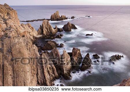 "Arrecife de las Sirenas or Reef of the Sirens, Cabo de Gata, Cabo de Gata-Nijar Natural Park, Almeria Province, Andalusia, Spain, Europe" View Large Photo Image Stock Photography - "Arrecife de las Sirenas or Reef of the Sirens, Cabo de Gata, Cabo de Gata-Nijar Natural Park, Almeria Province, Andalusia, Spain, Europe". Fotosearch