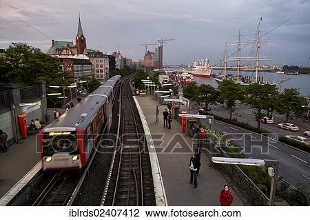 "Arrival of a metro, St. Pauli Landungsbrucken jetties, Hamburg, Germany, Europe" View Large Photo Image Stock Image - "Arrival of a metro, St. Pauli Landungsbrucken jetties, Hamburg, Germany, Europe". Fotosearch