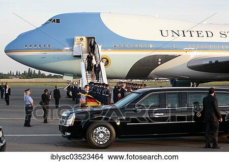 "Arrival of President Barack Obama and family at Tegel Airport, with Air Force One, Berlin, Berlin, Germany, Europe" View Large Photo Image Picture - "Arrival of President Barack Obama and family at Tegel Airport, with Air Force One, Berlin, Berlin, Germany, Europe". Fotosearch