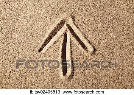 "Arrow, drawn in sand" View Large Photo Image Stock Image - "Arrow, drawn in sand". Fotosearch
