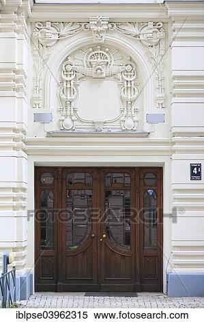 "Art Nouveau entrance of the house Strelnieku iela 12, architect Mikhail Eisenstein, Riga, Latvia, Europe" View Large Photo Image Stock Photography - "Art Nouveau entrance of the house Strelnieku iela 12, architect Mikhail Eisenstein, Riga, Latvia, Europe". Fotosearch