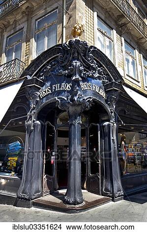 "Art Nouveau entrance, Porto, District of Porto, Portugal, Europe" View Large Photo Image Picture - "Art Nouveau entrance, Porto, District of Porto, Portugal, Europe". Fotosearch