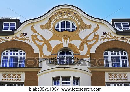 "Art Nouveau facade, Jacques Lasserre, Bogenhausen, Munich, Upper Bavaria, Bavaria, Germany, Europe" View Large Photo Image Stock Photo - "Art Nouveau facade, Jacques Lasserre, Bogenhausen, Munich, Upper Bavaria, Bavaria, Germany, Europe". Fotosearch