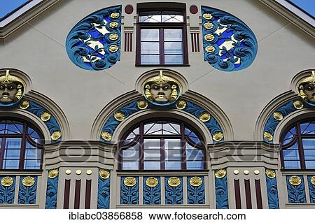 "Art Nouveau facade, Munich, Upper Bavaria, Bavaria, Germany, Europe" View Large Photo Image Stock Photo - "Art Nouveau facade, Munich, Upper Bavaria, Bavaria, Germany, Europe". Fotosearch