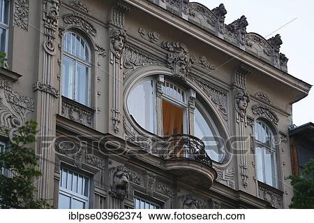 "Art Nouveau facade of the house Eliza iela 10a or Elizabeth Street 10a, architects Mikhail Eisenstein and Konstantin Peksens, Riga, Latvia, Europe" View Large Photo Image Picture - "Art Nouveau facade of the house Eliza iela 10a or Elizabeth Street 10a, architects Mikhail Eisenstein and Konstantin Peksens, Riga, Latvia, Europe". Fotosearch