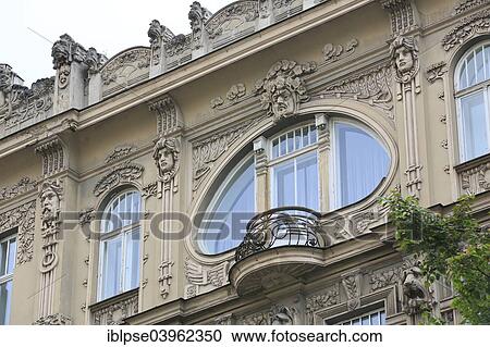 "Art Nouveau facade of the house Eliza iela 10a or Elizabeth Street 10a, architects Mikhail Eisenstein and Konstantin Peksens, Riga, Latvia, Europe" View Large Photo Image Stock Image - "Art Nouveau facade of the house Eliza iela 10a or Elizabeth Street 10a, architects Mikhail Eisenstein and Konstantin Peksens, Riga, Latvia, Europe". Fotosearch