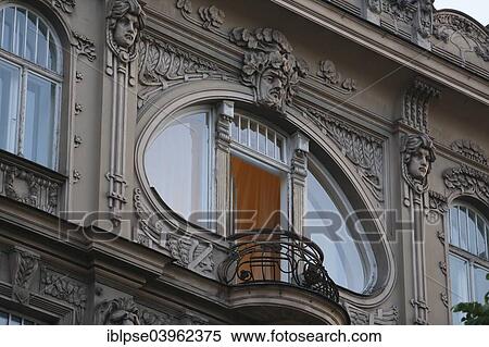 "Art Nouveau facade of the house Eliza iela 10a or Elizabeth Street 10a, architects Mikhail Eisenstein and Konstantin Peksens, Riga, Latvia, Europe" View Large Photo Image Stock Photography - "Art Nouveau facade of the house Eliza iela 10a or Elizabeth Street 10a, architects Mikhail Eisenstein and Konstantin Peksens, Riga, Latvia, Europe". Fotosearch
