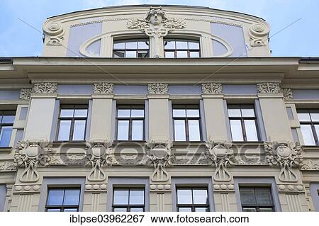 "Art Nouveau facade of the house Vilandes iela 2, architect Rudolf Cirkvics, Riga, Latvia, Europe" View Large Photo Image Stock Photo - "Art Nouveau facade of the house Vilandes iela 2, architect Rudolf Cirkvics, Riga, Latvia, Europe". Fotosearch