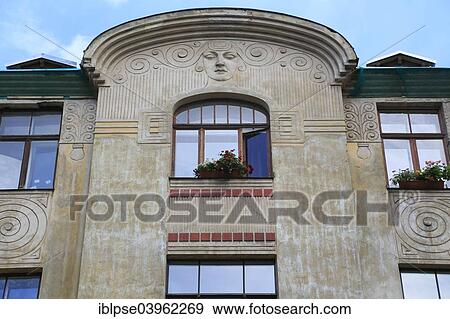 "Art Nouveau facade of the house Vilandes iela 4, architect Konstantins Peksens, Riga, Latvia, Europe" View Large Photo Image Stock Photo - "Art Nouveau facade of the house Vilandes iela 4, architect Konstantins Peksens, Riga, Latvia, Europe". Fotosearch