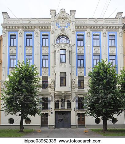 "Art Nouveau facade of the house Alberta iela 8 or Albert Street 8, architect Mikhail Eisenstein, Riga, Latvia, Europe" View Large Photo Image Stock Photograph - "Art Nouveau facade of the house Alberta iela 8 or Albert Street 8, architect Mikhail Eisenstein, Riga, Latvia, Europe". Fotosearch