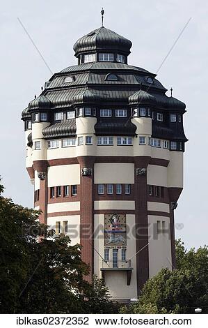 "Art Nouveau water tower, Moenchengladbach, North Rhine-Westphalia, Germany, Europe" View Large Photo Image Stock Image - "Art Nouveau water tower, Moenchengladbach, North Rhine-Westphalia, Germany, Europe". Fotosearch