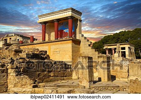 "Arthur Evans reconstruction of the North Propylaeum Knossos, Minoan archaeological site, Crete, Greece, Europe" View Large Photo Image Stock Image - "Arthur Evans reconstruction of the North Propylaeum Knossos, Minoan archaeological site, Crete, Greece, Europe". Fotosearch