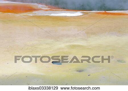 Stock Photo - "Artist's Palette, surface coloured by minerals, Waiotapu, Bay of Plenty Region, New Zealand, Oceania". Fotosearch