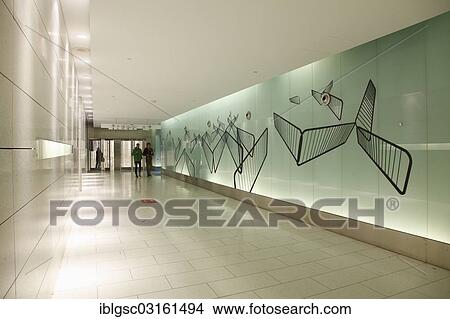 Picture - "Artwork in the Underground City walkway system, Underground City, Montreal, Quebec Province, Canada, North America". Fotosearch