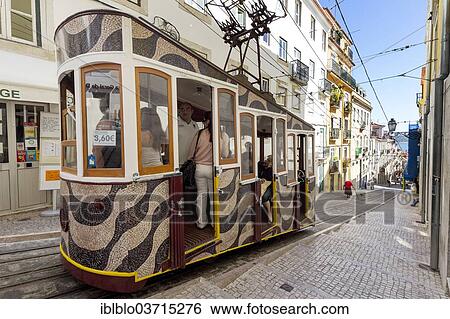 "Ascensor da Gloria funicular, Baixa, Lisbon, Lisbon District, Portugal, Europe" View Large Photo Image Stock Photograph - "Ascensor da Gloria funicular, Baixa, Lisbon, Lisbon District, Portugal, Europe". Fotosearch