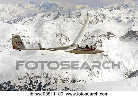 "ASH 25 EB glider flying above the French Maritime Alps, France, Europe" View Large Photo Image Stock Image - "ASH 25 EB glider flying above the French Maritime Alps, France, Europe". Fotosearch