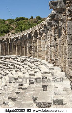 Stock Image - "Aspendos Roman Theatre, Antalya province, Turkey, Asia". Fotosearch