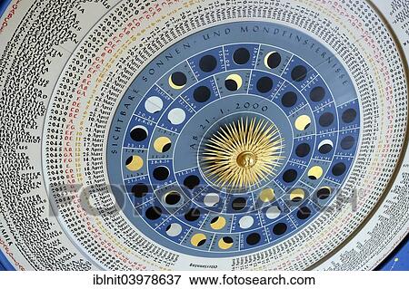 Stock Photo - "Astronomical clock, Church of St. Mary's, Lubeck, Schleswig-Holstein, Germany, Europe". Fotosearch