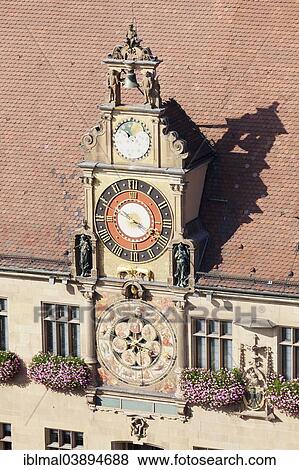 "Astronomical clock on the City Hall in the market square, Heilbronn, Baden-Wurttemberg, Germany, Europe" View Large Photo Image Stock Photo - "Astronomical clock on the City Hall in the market square, Heilbronn, Baden-Wurttemberg, Germany, Europe". Fotosearch