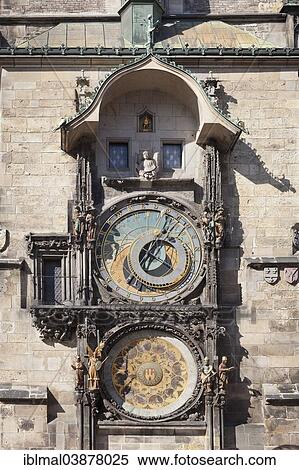 "Astronomical Clock on the Old Town City Hall, Prague, Bohemia, Czech Republic, Europe" View Large Photo Image Stock Photography - "Astronomical Clock on the Old Town City Hall, Prague, Bohemia, Czech Republic, Europe". Fotosearch